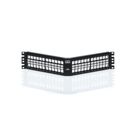 Leviton PATCH PANEL 48P 2U SHLD ANG QP PANEL 4S256-S48
